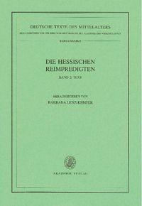 Produktbild: Die Hessischen Reimpredigten