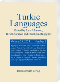 Produktbild: Turkic Languages 29 (2025) 2