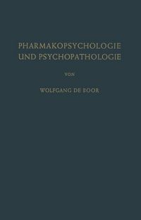 Produktbild: Pharmakopsychologie und Psychopathologie