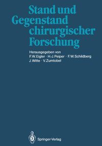 Produktbild: Stand und Gegenstand chirurgischer Forschung