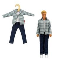 Produktbild: Time2Shine Kariertes Hemd mt Jeans f&uuml;r Modepuppen der Gr&ouml;&szlig;e 29 cm