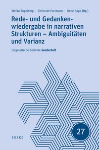 Produktbild: Rede- und Gedankenwiedergabe in narrativen Strukturen - Ambiguit&auml;ten und Varianz