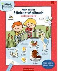 Produktbild: Mein 1. Sticker-Malbuch: Lieblingstiere - Mini-K&uuml;nstler