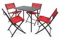 Produktbild: 5 tlg. Bistroset Balkonset Gartenset Sumila 80x55