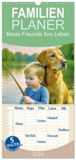 Produktbild: Familienplaner 2026 - Beste Freunde f&uuml;rs Leben mit 5 Spalten (Wandkalender, 21 x 45 cm) CALVENDO