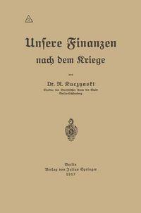 Produktbild: Unsere Finanzen nach dem Kriege