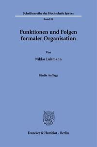 Produktbild: Funktionen und Folgen formaler Organisation.