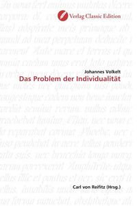 Produktbild: Volkelt, J: Das Problem der Individualit&auml;t
