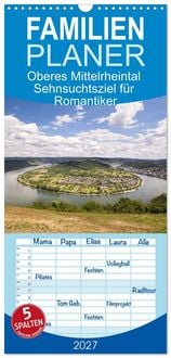 Produktbild: Familienplaner 2027 - Oberes Mittelrheintal Sehnsuchtsziel f&uuml;r Romantiker mit 5 Spalten (Wandkalender, 21 x 45 cm) CALVENDO