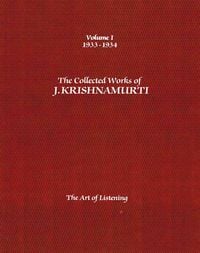 Produktbild: The Collected Works of J.Krishnamurti - Volume I 1933-1934