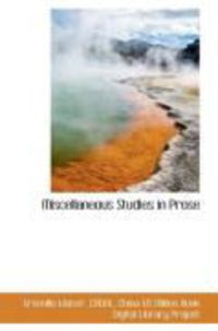 Produktbild: Miscellaneous Studies in Prose