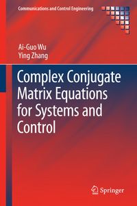 Produktbild: Complex Conjugate Matrix Equations for Systems and Control