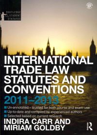 Produktbild: International Trade Law Statutes and Conventions