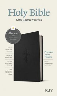 Produktbild: KJV Premium Value Thinline Bible, Filament Enabled (Leatherlike, Black Radiant Cross, Red Letter)