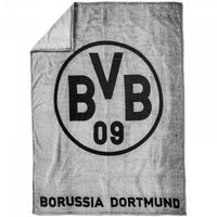BVB 17820300 - BVB-Fleecedecke, Borussia Dortmund, grau, 150x200cm' kaufen  - Spielwaren