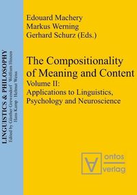 Produktbild: Applications to Linguistics, Psychology and Neuroscience