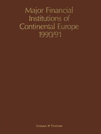 Produktbild: Major Financial Institutions of Continental Europe 1990/91