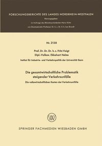 Produktbild: Die gesamtwirtschaftliche Problematik steigender Verkehrsunf&auml;lle