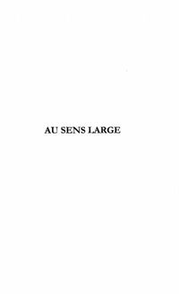 Produktbild: Au Sens Large