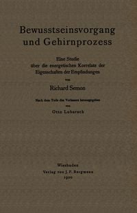 Produktbild: Bewusstseinsvorgang und Gehirnprozess