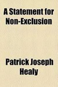 Produktbild: A Statement for Non-Exclusion