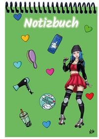 Produktbild: A 4 Notizblock Manga Enora, grün, liniert