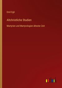 Produktbild: Altchristliche Studien