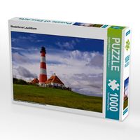 Produktbild: CALVENDO Puzzle Westerhever Leuchtturm | 1000 Teile Lege-Gr&ouml;&szlig;e 64x48cm Foto-Puzzle f&uuml;r gl&uuml;ckliche Stunden