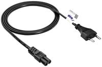 Produktbild: Akyga Strom Anschlusskabel [1x Euro-Stecker - 1x Kleinger&auml;te-Buchse C7] 1.5m Schwarz