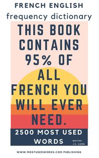 Produktbild: French English Frequency Dictionary - Essential Vocabulary - 2500 Most Used Words & 548 Most Common Verbs
