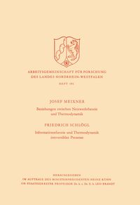 Produktbild: Beziehungen zwischen Netzwerktheorie und Thermodynamik / Informationstheorie und Thermodynamik irreversibler Prozesse