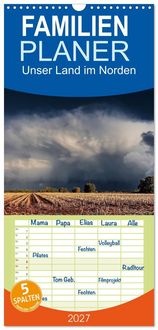 Produktbild: Familienplaner 2027 - Unser Land im Norden mit 5 Spalten (Wandkalender, 21 x 45 cm) CALVENDO
