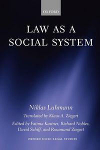 Produktbild: Law as a Social System