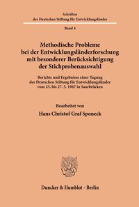 Produktbild: Methodische Probleme bei der Entwicklungsl&auml;nderforschung mit besonderer Ber&uuml;cksichtigung der Stichprobenauswahl.