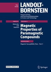 Produktbild: Magnetic Properties of Paramagnetic Compounds