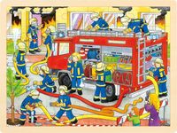 Bild vom Artikel Goki 57527 - Einlegepuzzle Feuerwehreinsatz vom Autor 