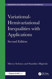 Produktbild: Variational-Hemivariational Inequalities with Applications