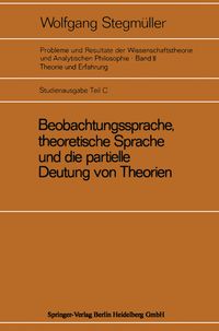 Produktbild: Beobachtungssprache, theoretische Sprache und die partielle Deutung von Theorien