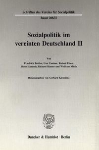 Produktbild: Sozialpolitik im vereinten Deutschland II.