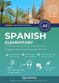 Produktbild: Learn Spanish A2 elementary: A step-by-step course from level A1 to A2