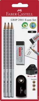 Produktbild: Faber-Castell Bleistifte Grip Exam Set 2B inkl. Radierer + Spitzer