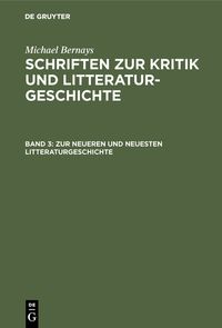 Produktbild: Zur neueren und neuesten Litteraturgeschichte