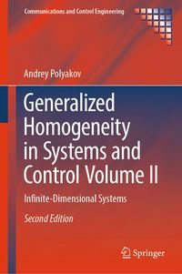 Produktbild: Generalized Homogeneity in Systems and Control Volume II