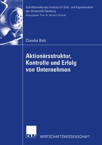 Produktbild: Aktion&auml;rsstruktur, Kontrolle und Erfolg von Unternehmen