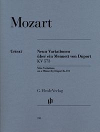 Produktbild: Wolfgang Amadeus Mozart - 9 Variationen &uuml;ber ein Menuett von Duport KV 573