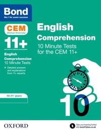 Produktbild: Bond 11+ CEM English Comprehension 10 Minute Tests: Ready for the 2025 Cambridge Select Insight exam