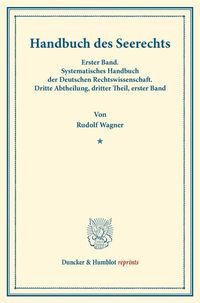 Produktbild: Handbuch des Seerechts.