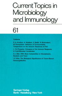 Produktbild: Current Topics in Microbiology and Immunology / Ergebnisse der Mikrobiologie und Immunit&auml;tsforschung