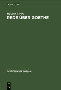 Produktbild: Rede &uuml;ber Goethe