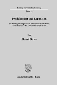 Produktbild: Produktivit&auml;t und Expansion.